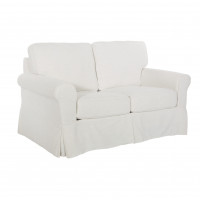 OSP Home Furnishings ASN52-S65 Ashton Loveseat with Ivory Slip Cover